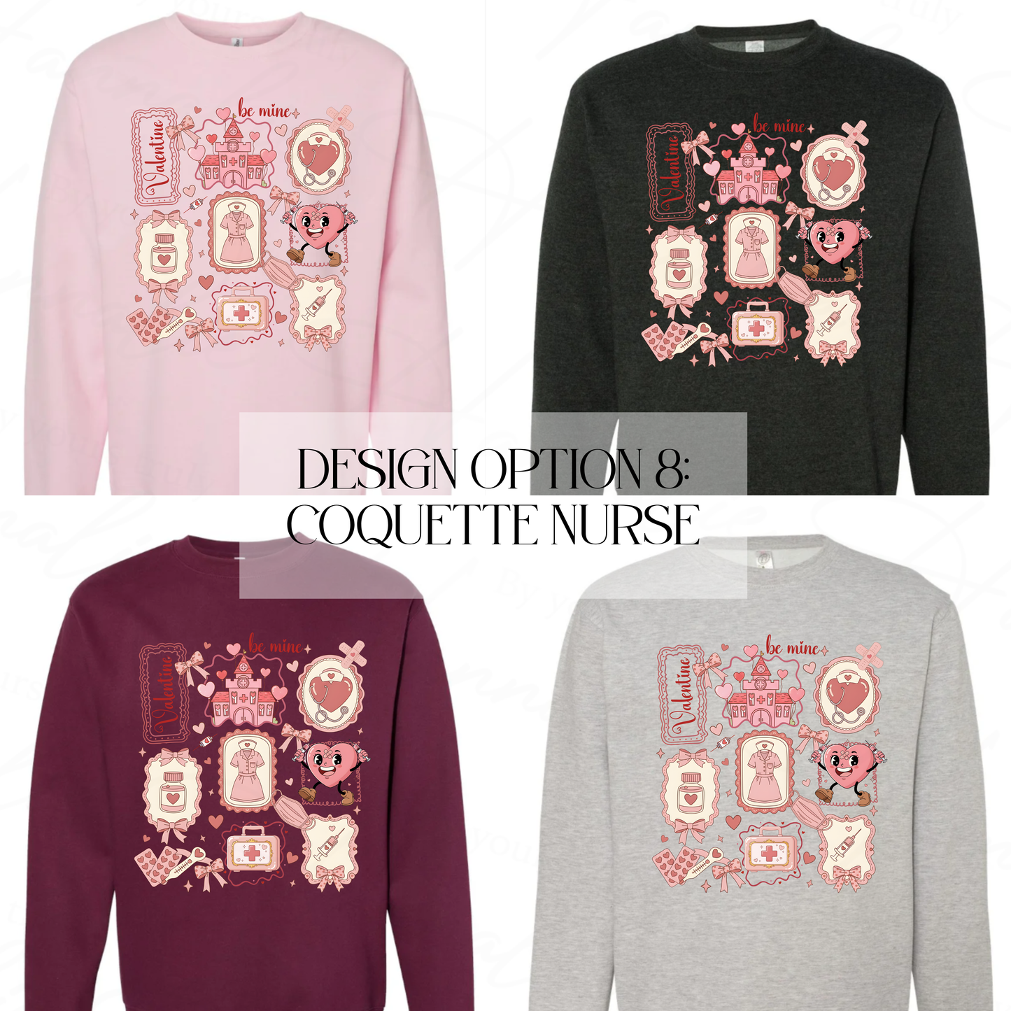VALENTINE’S DAY NURSE CREWNECK SWEATER
