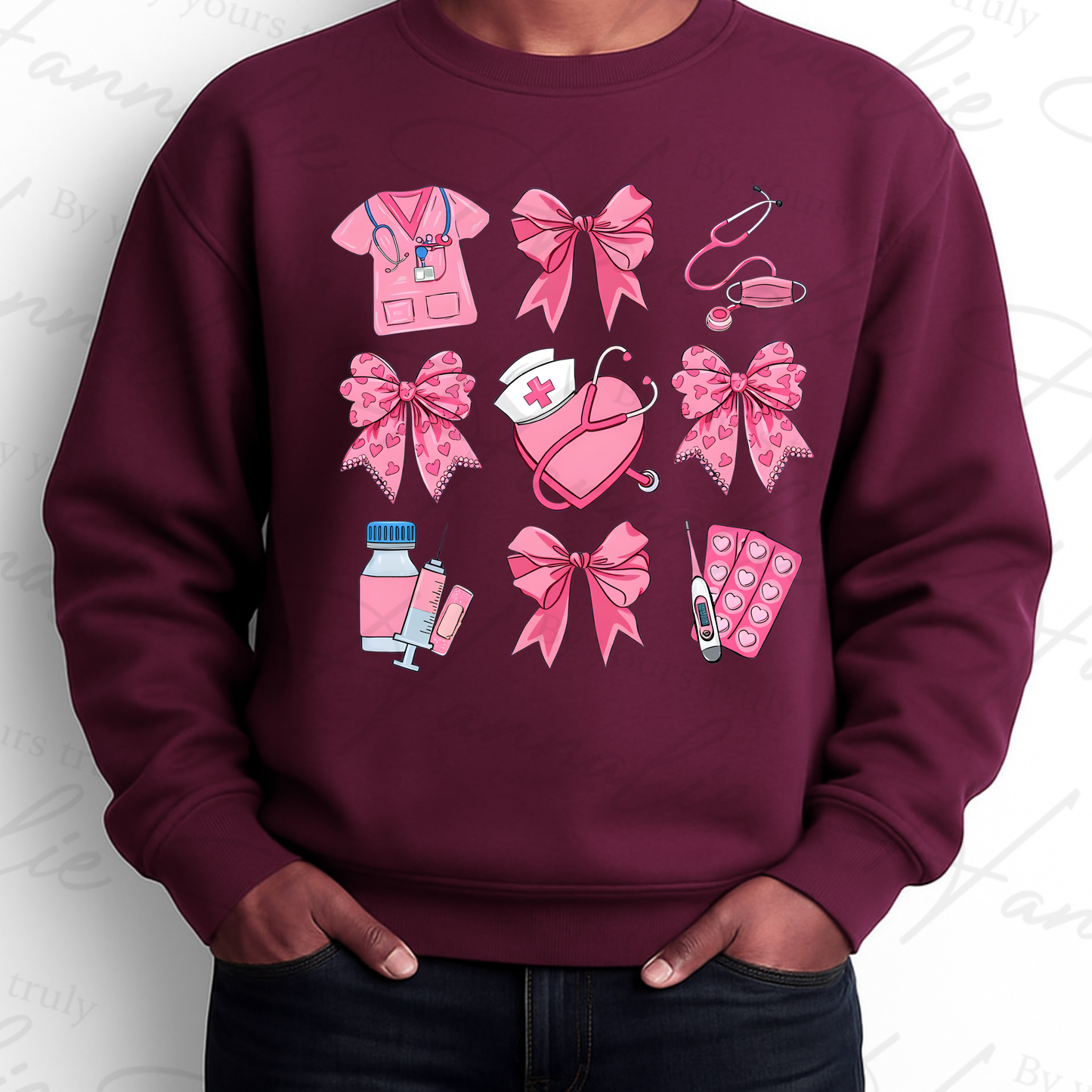 VALENTINE’S DAY NURSE CREWNECK SWEATER