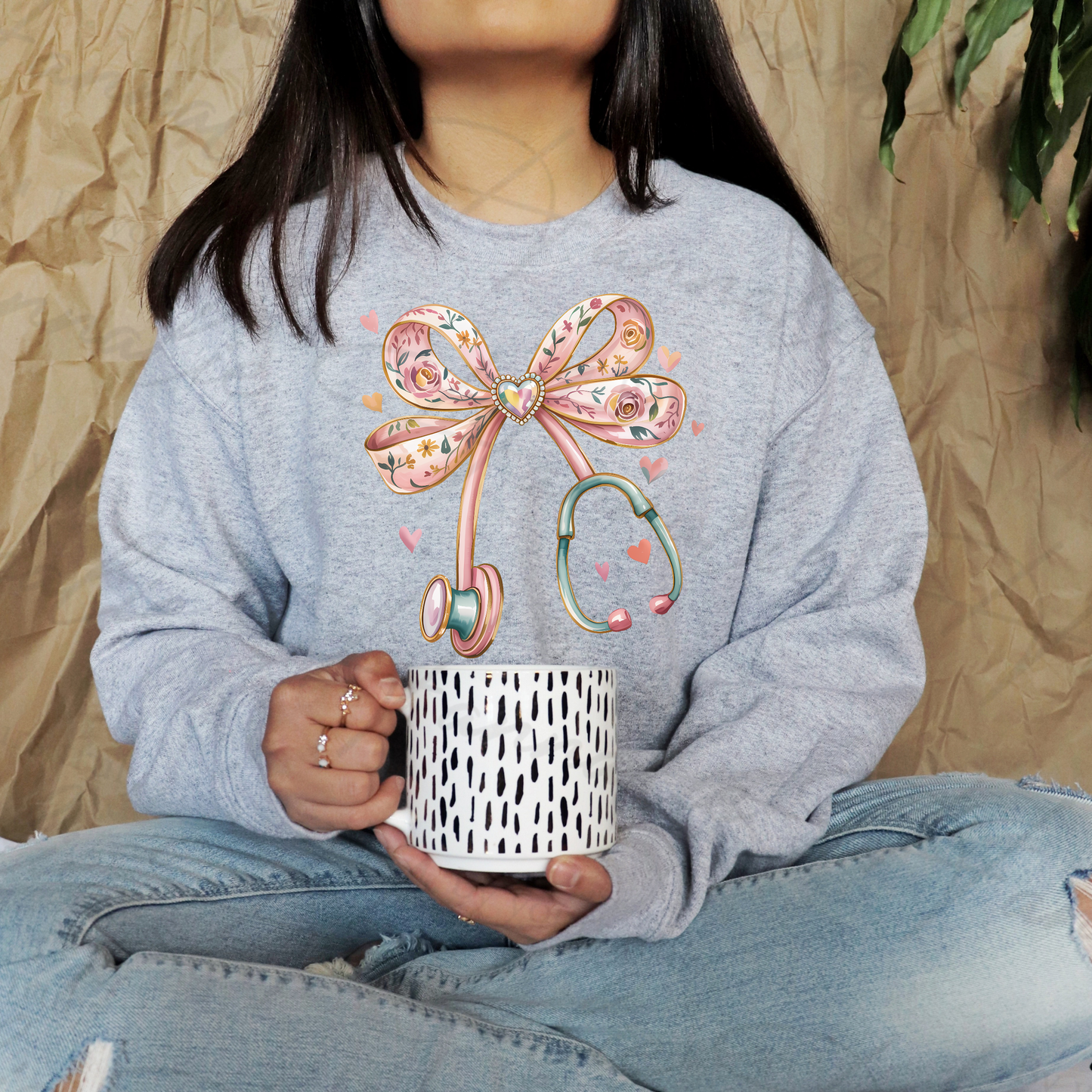 VALENTINE’S DAY NURSE CREWNECK SWEATER