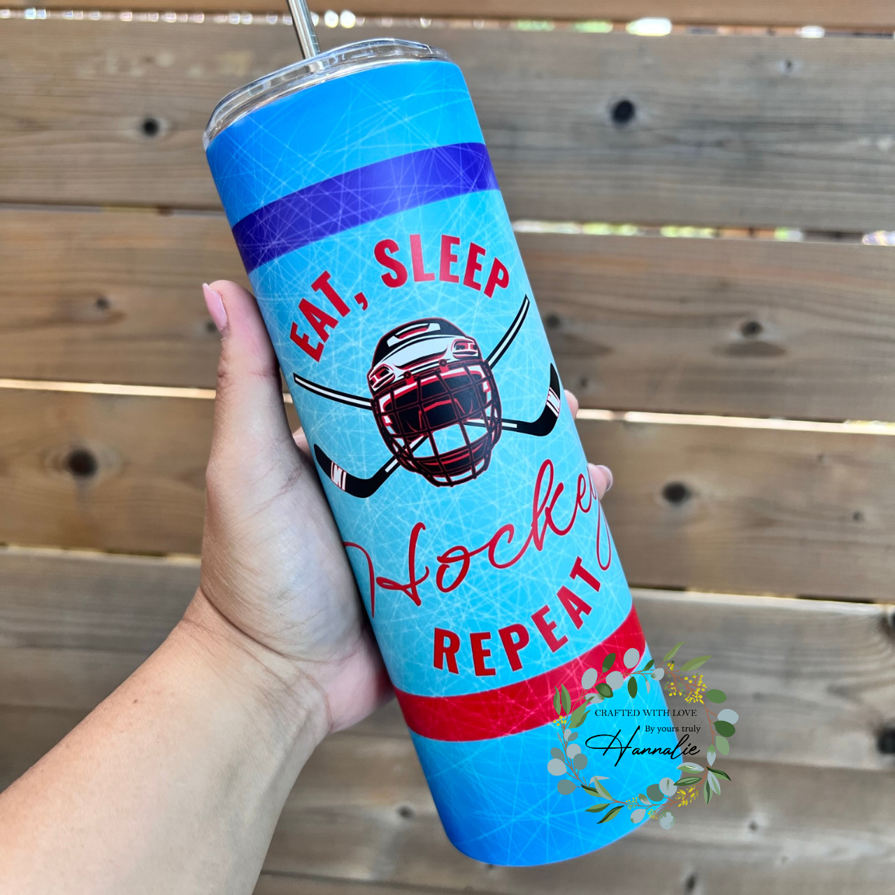 Eat Sleep Hockey Repeat | Hockey Season | 20 oz Tumbler