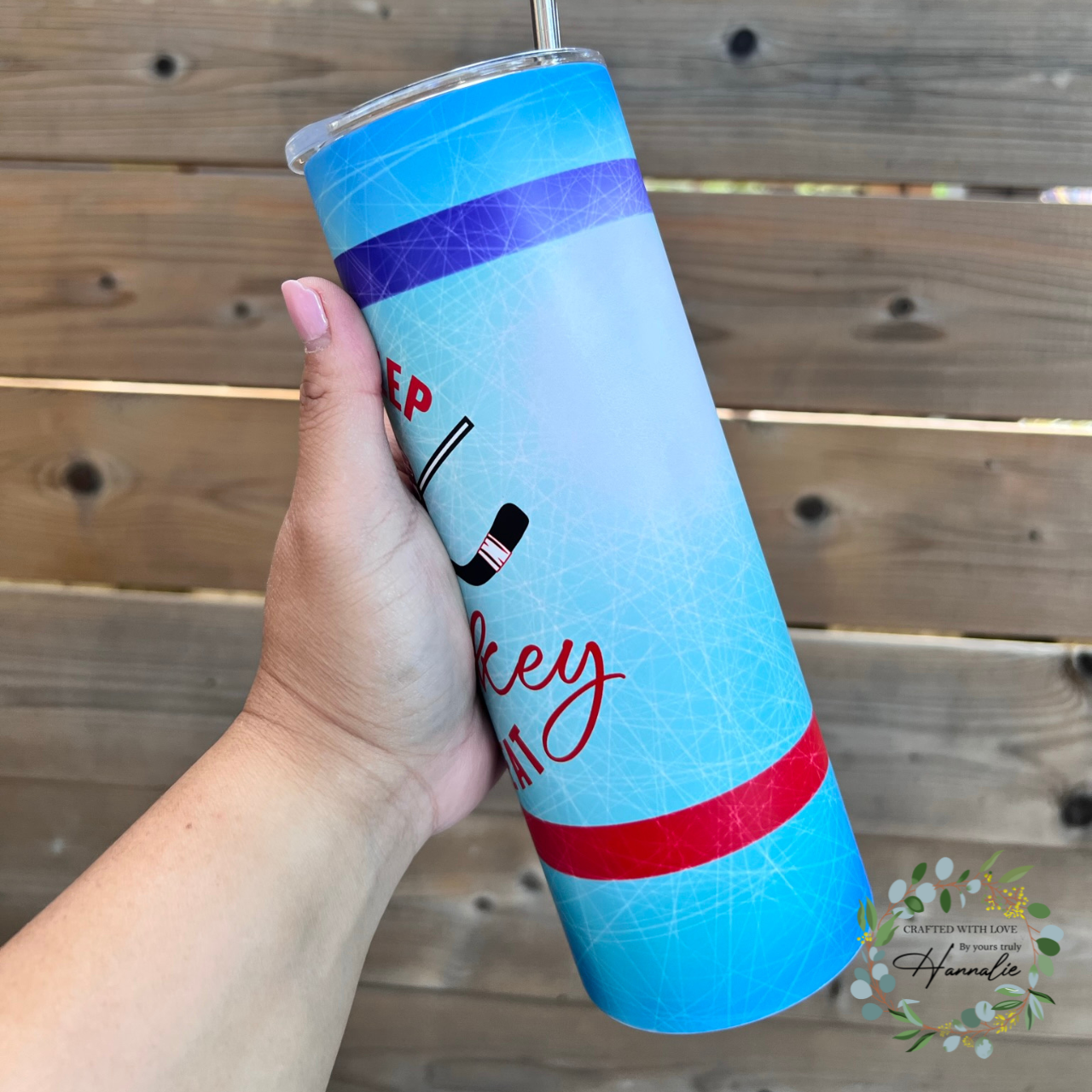 Eat Sleep Hockey Repeat | Hockey Season | 20 oz Tumbler